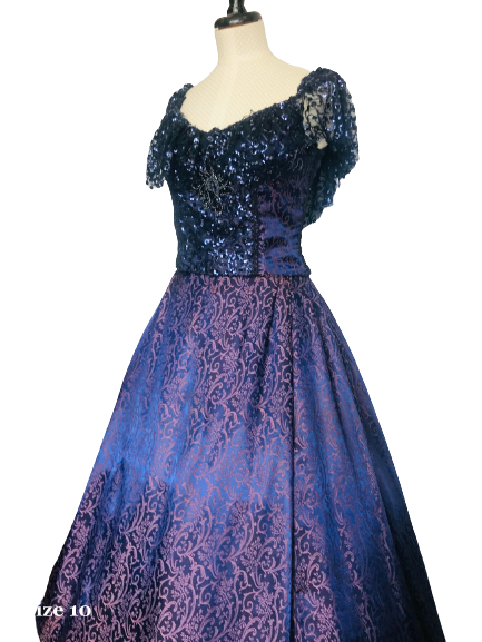 Midnight Purple Victorian dress