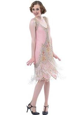 1920s Gold & Pink Flapper