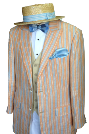 20s Gatsby Linen Jacket Boater vest & pants & accessories