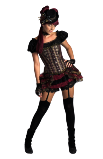 Burlesque Hens Night Corseted Costume1.1