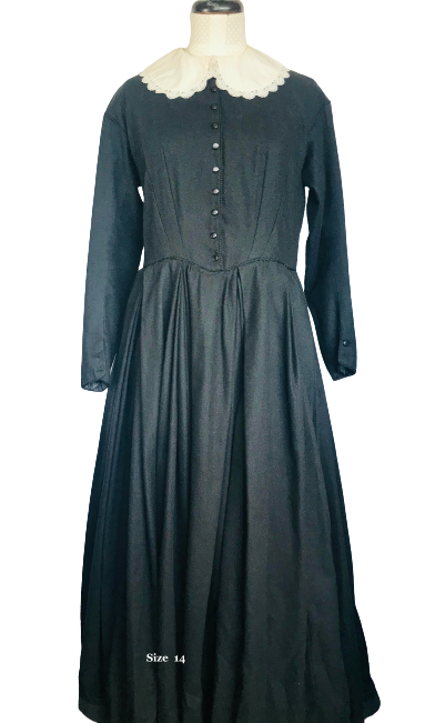 Colonial Black fine wool dress