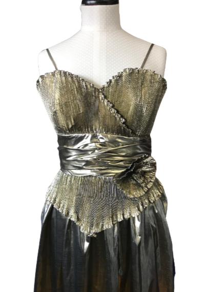 1980s Gold Dress