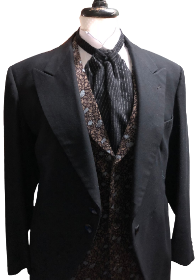 Victorian Morning Coat Waistcoat & Cravat Size Assorted