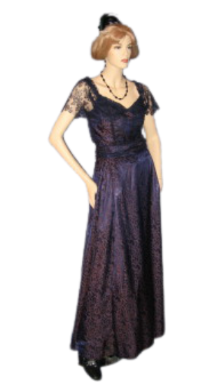 Titanic Edwardian Amethyst Brocade Dress